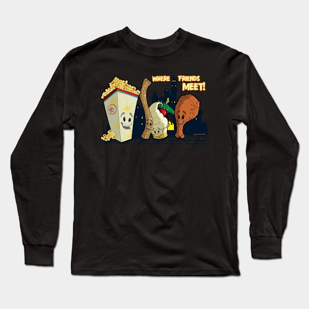 Where Friends Meet! Long Sleeve T-Shirt by ProlificLifeforms